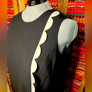 Victoria Beckham for Target Black Scalloped Top